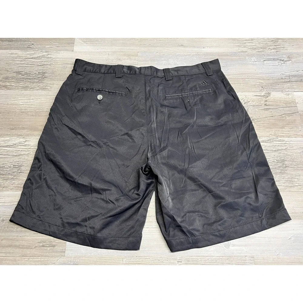 Adidas Stretch Mens Nylon Casual Golf Chino Shorts Black Size 36 Lightweight